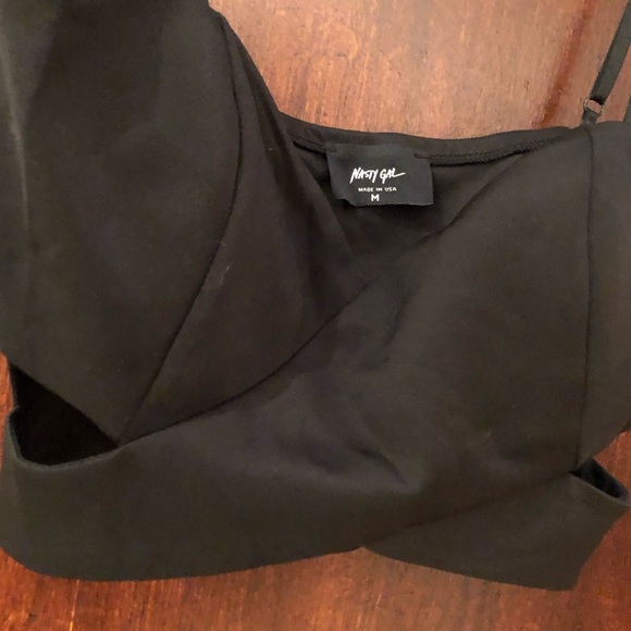 NASTY GAL Black Crop Top NWOT - Picture 3 of 4